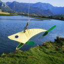 Imagen A por salmones con arpones