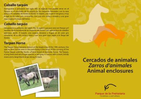 Imagen Folleto Cercados de animales de la Prehistoria (español, asturiano e inglés)